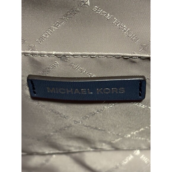 Michael Kors Blue Quilted Whitney Tote Shoulder Bag Chain And Leather Strap New - Picture 6 of 13